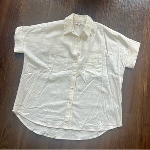 Madewell Women's Cream Button Down Shirt